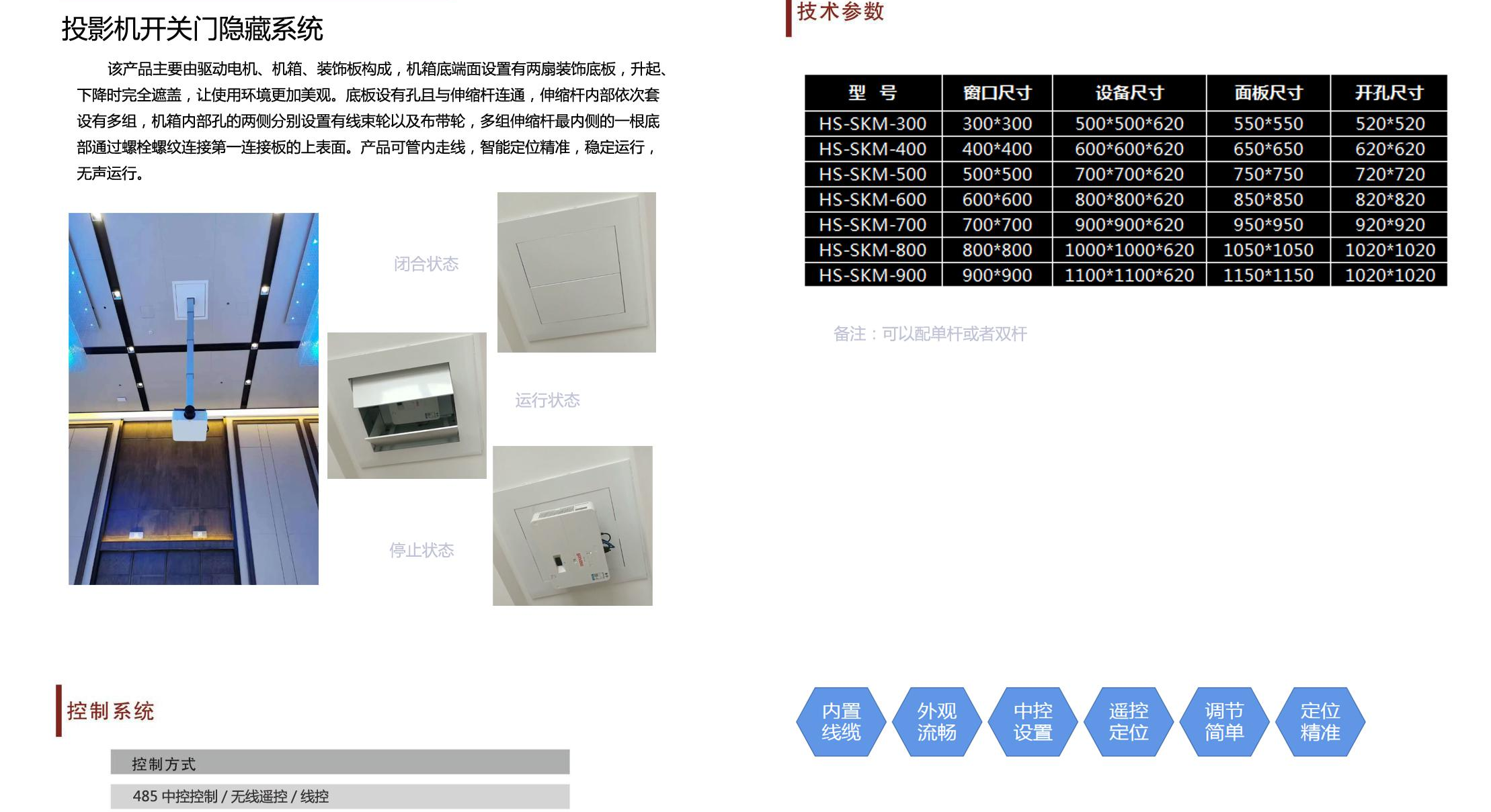 投影机开关门升降器